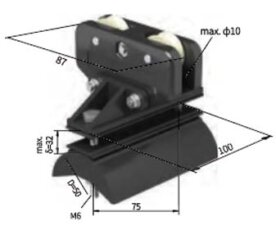 Стальная средняя тележка для круглого кабеля RMT-40<br />